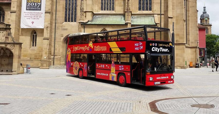 Heilbronn: 24h Hop-on Hop-off City Sightseeing Bus Tour - Stop 1 at the ibis Hotel and the first circuit