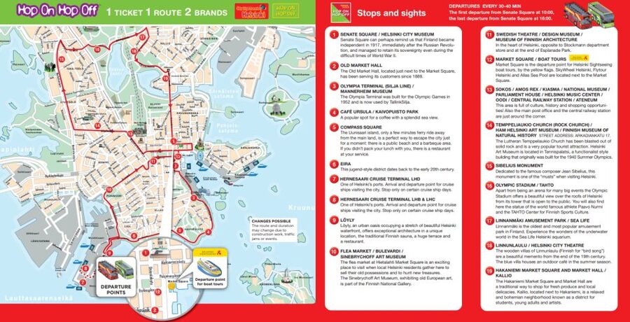 Helsinki: City Sightseeing Hop-On Hop-Off Bus Tour - Key points at a glance