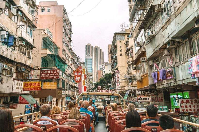 Hong Kong: Big Bus Hop-On Hop-Off Tour & Optional Peak Tram - Hong Kong Island route: towers, temples, and steep streets