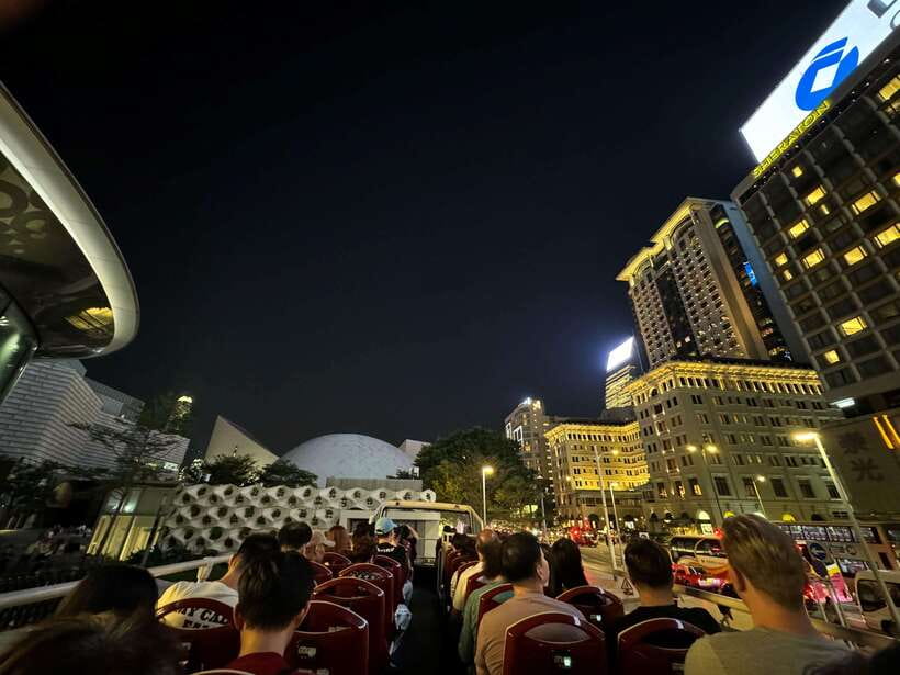 Hong Kong: Panoramic Night Tour of Kowloon by Open-top Bus - Clock Tower, Hong Kong Coliseum, and the waterfront