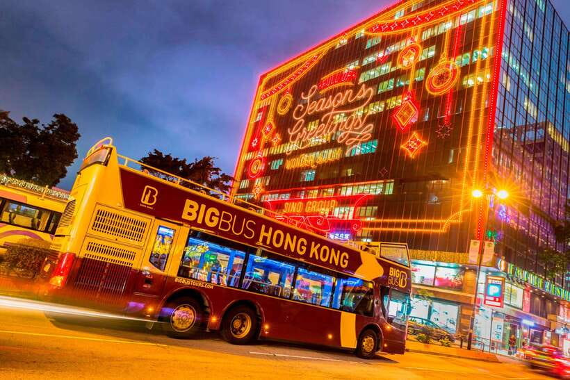 Hong Kong: Panoramic Night Tour of Kowloon by Open-top Bus - The finish near A Symphony of Lights