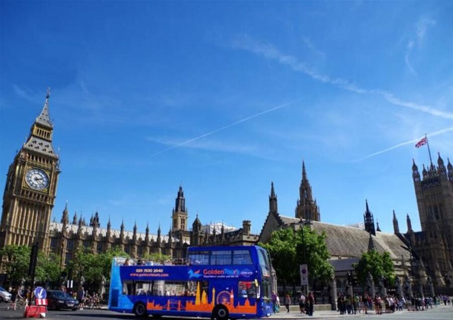 Hop-on Hop-off London Bus Tour & The London Eye - The London Eye from street level to skyline