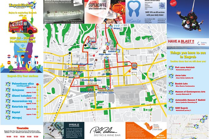 Hop On Hop Off Panoramic bus - Zagreb City Tour - Ban Josip Jelačić Square and Zagreb Cathedral
