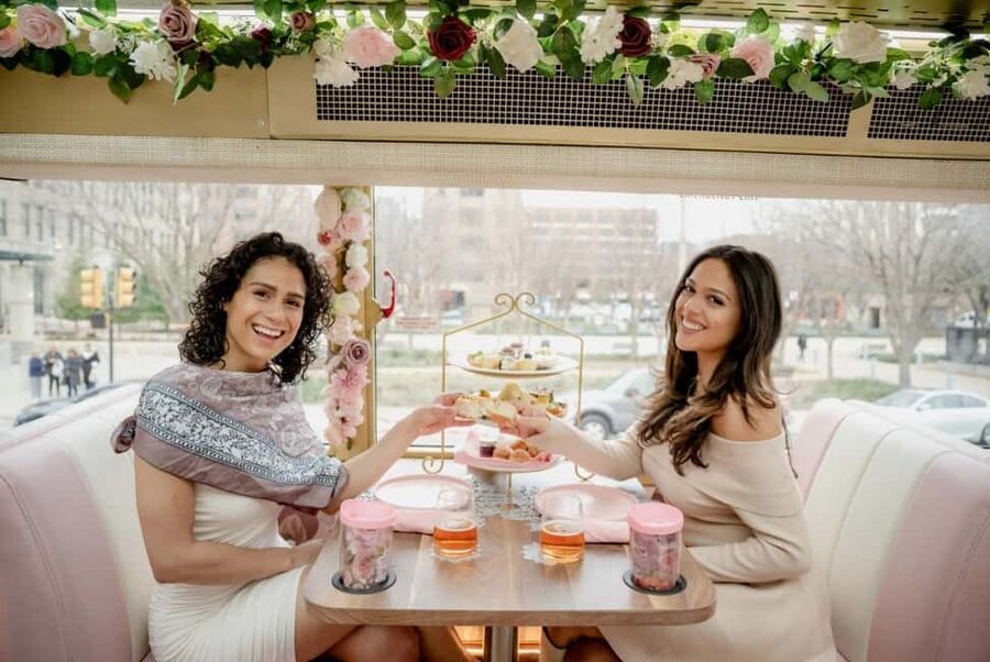 Houston: Tea Around Town® Afternoon Tea Bus Tour - The Houston Public Library and Downtown Views