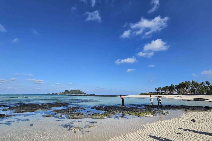 Jeju Island: Full-Day SouthWest Bus Tour with Entry Fees - Bomunsa Temple beneath Sanbangsan