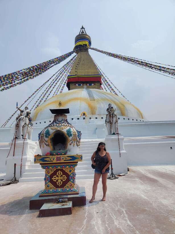 Kathmandu : City Highlights Bus Tour Full Day - Boudhanath Stupa, a major Buddhist landmark