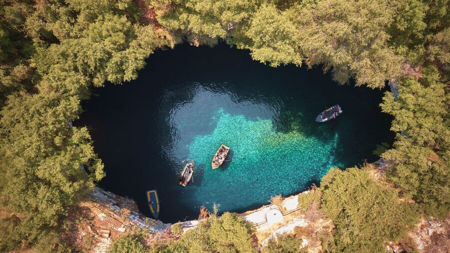Kefalonia: Island Sightseeing Bus Tour with Hotel Transfer - Myrtos Beach from above, not from the sand