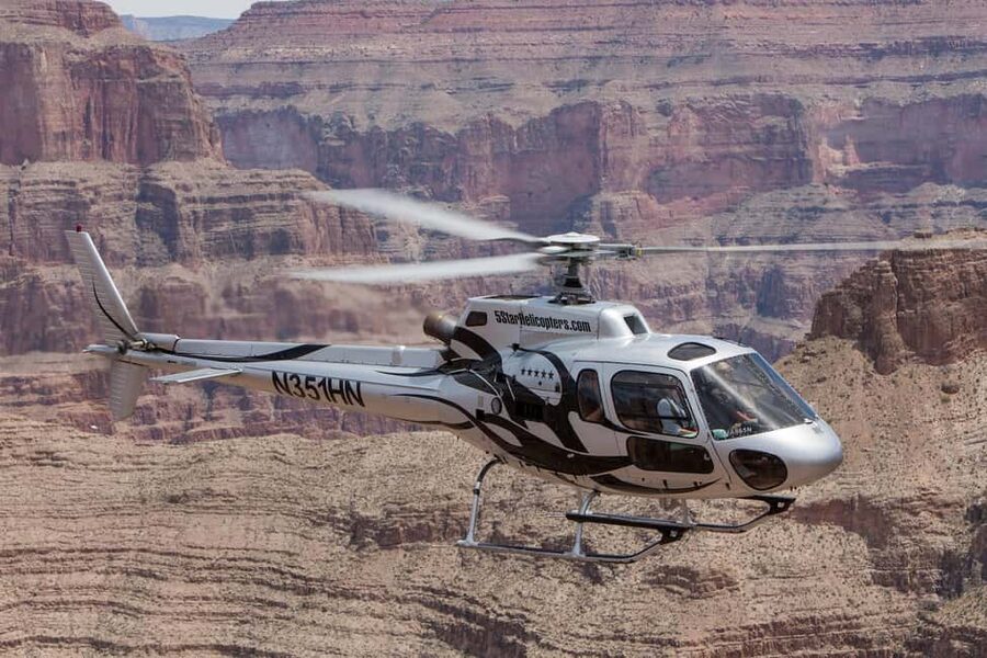 Las Vegas: Grand Canyon Helicopter & Ranch Adventure by Bus - The ranch helicopter route, from cliffs to river