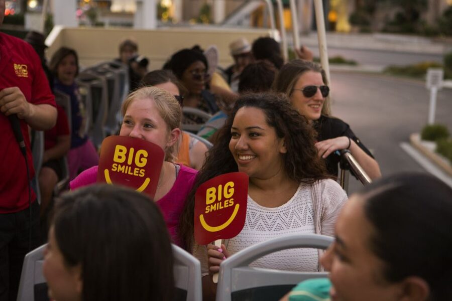 Las Vegas: Hop-on Hop-off Sightseeing Tour by Open-Top Bus - Excalibur and the Welcome to Fabulous Las Vegas sign