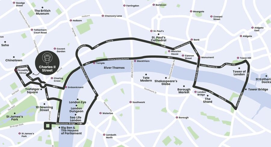 London: Bar Bus Tour by Tootbus - Big Ben, the Houses of Parliament, and the London Eye