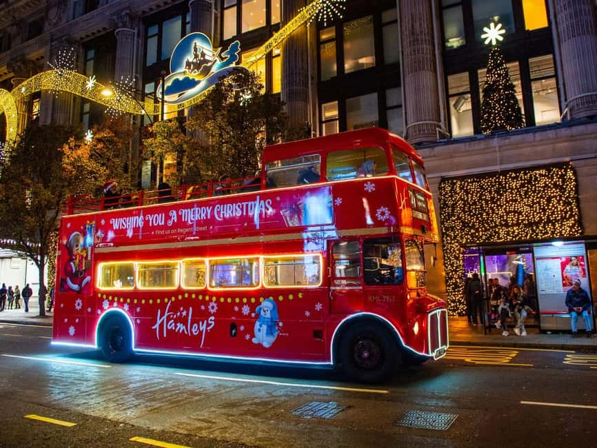 London: Christmas Lights Tour by Vintage Bus - Starting at Embankment with London already glowing