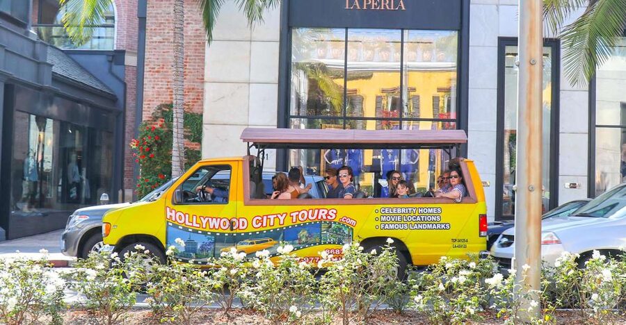 Los Angeles: Hollywood & Celebrity Homes Open-Air Bus Tour - The Hollywood Sign and the hills above the city