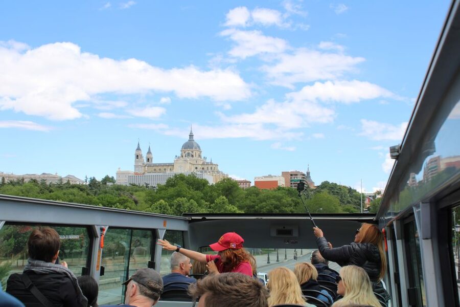 Madrid: Panoramic Open-Top Bus Day or Night Tour with Guide - Plaza de España, the Temple of Debod, and the Royal Palace