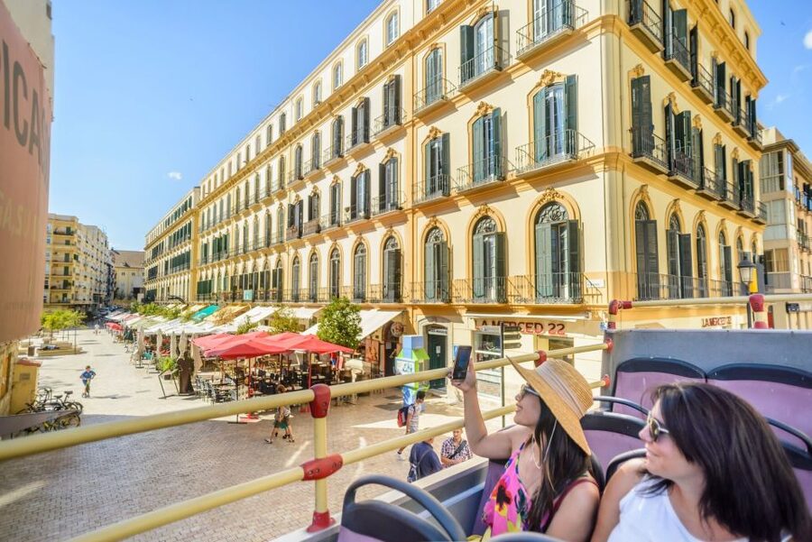 Malaga: City Sightseeing Hop-On Hop-Off Bus Tour - The Red Route, from Vialia to the port