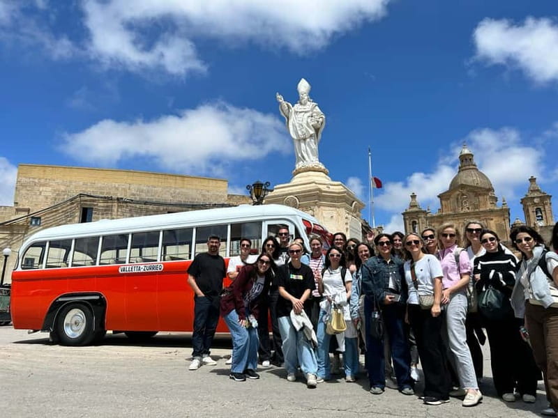 Malta: 5 hr Vintage Bus Tour - Mdina & Blue Grotto inc. food - Marsaxlokk: fishing boats and a quick first look