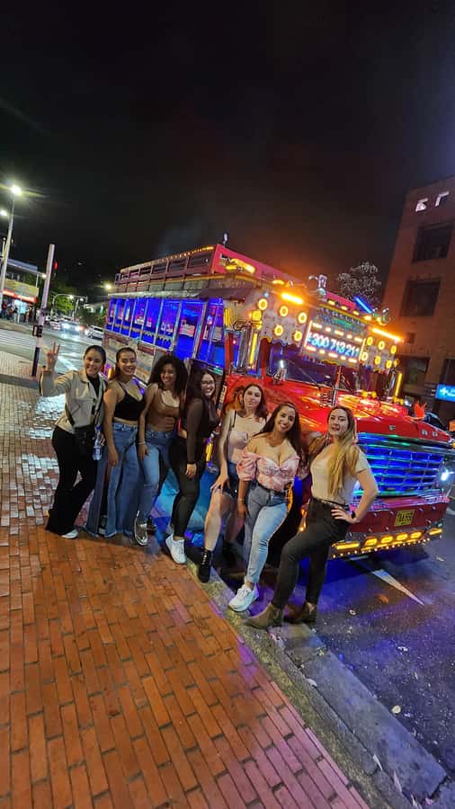 Medellin: Party Bus with DJ & Street Food Tastings - Provenza: Medellín’s evening switch flips on