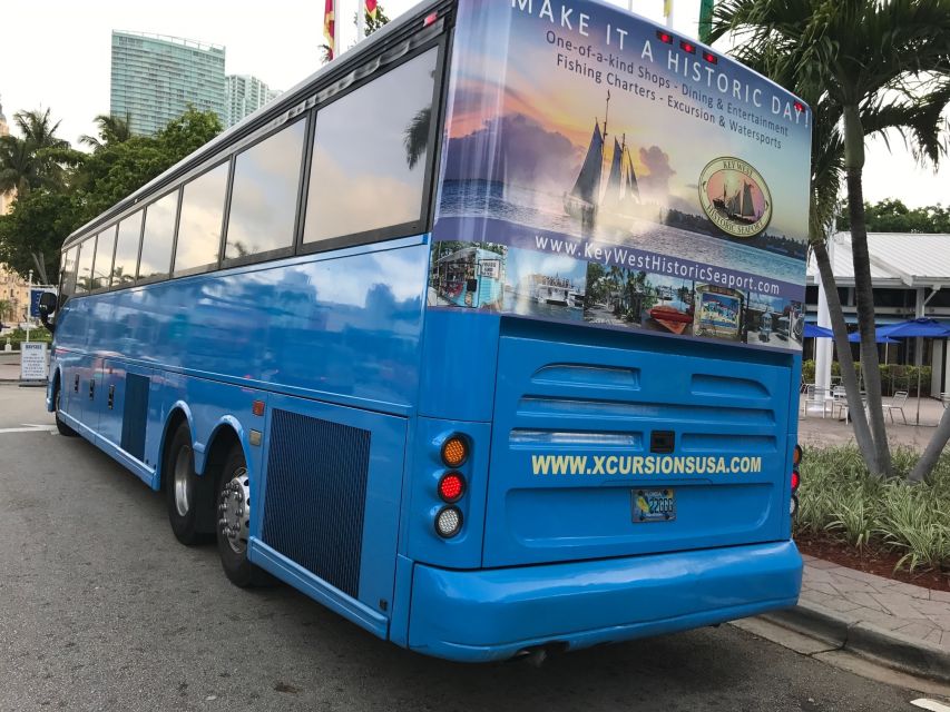 Miami & Key West: One-Way Transfer by Motor Coach Bus - Optional water activities and the Miami add-on