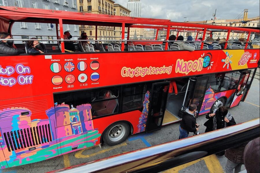 Naples: Hop-On Hop-Off Bus Tour with Train from Salerno - Finding inStazione inside Naples Central Station