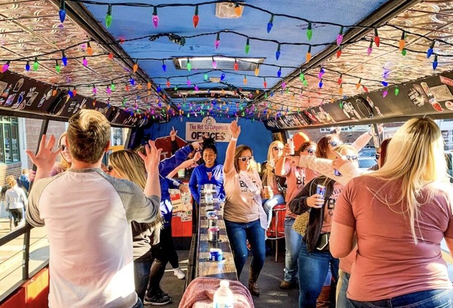Nashville: Party Bus with DJ and Bar - Broadway and Honky Tonk Highway from the road