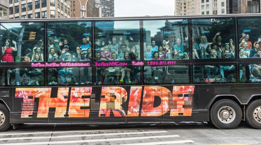 New York City: The Ride Interactive Bus Tour - Meeting the bus on West 42nd Street