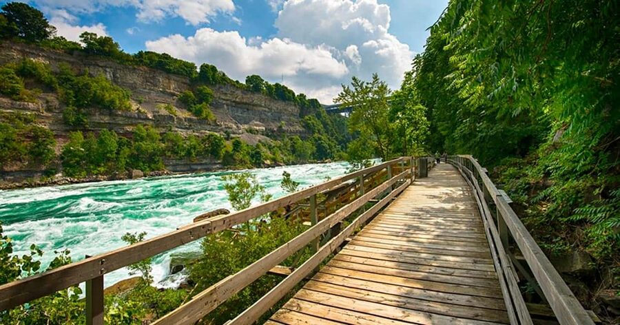 Niagara Falls: 5 Attraction Pass, WEGO Bus & Audio Guide - White Water Walk reveals the gorge at close range