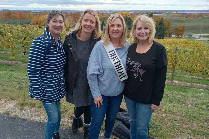 NON BUS 4 Winery Traverse City Wine Tour on Old Mission Peninsula - Chateau Chantal: high ground, bay views, and unusual pours
