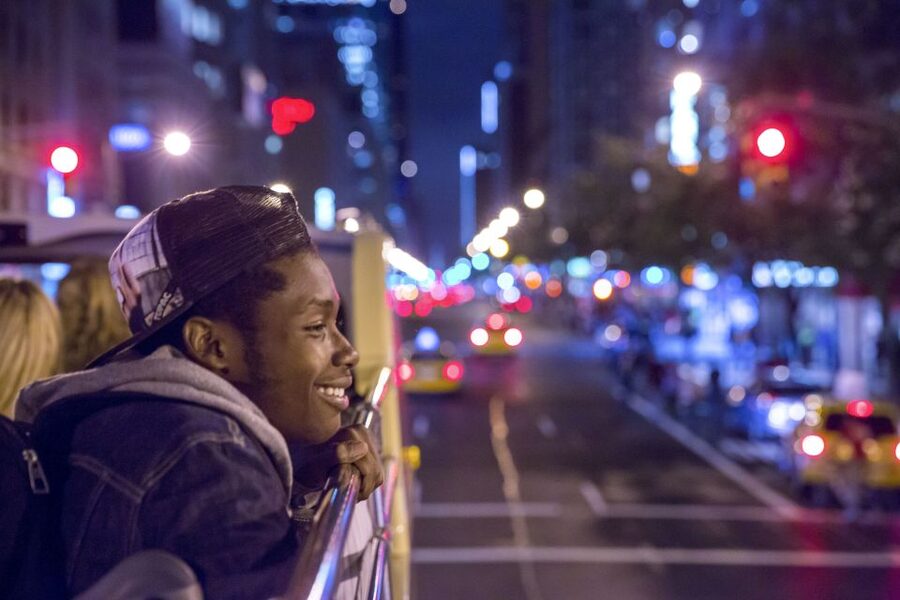 NYC: Sightseeing Night Tour by Open-Top Bus with Live Guide - Broadway, Lincoln Center, and Midtown lights
