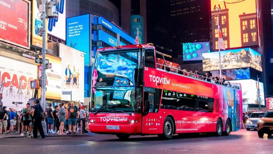NYC: Skyline Night Tour on Double-Decker Bus - Seeing the Empire State Building from the bus