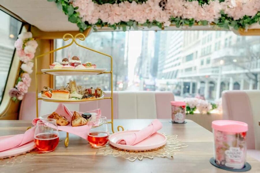 NYC: Tea Around Town Bus Tour with Live Entertainment - A Pink Teahouse Rolling Through Manhattan