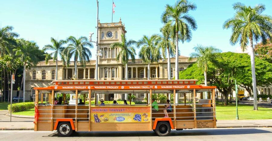 Oahu: Waikiki Trolley Hop-on Hop-off All-Line Pass - Green Line: Diamond Head without the parking hassle
