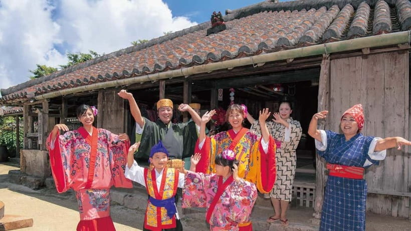 Okinawa: Tropical Dream , Ryukyu Mura, Banta Cafe Bus Tour - Okashigoten and the Beniimo Tart stop