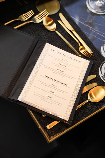 Paris Bus Toqué St Germain 3-Course Dinner w/ Champagne - The tablet turns sightseeing into part of dinner