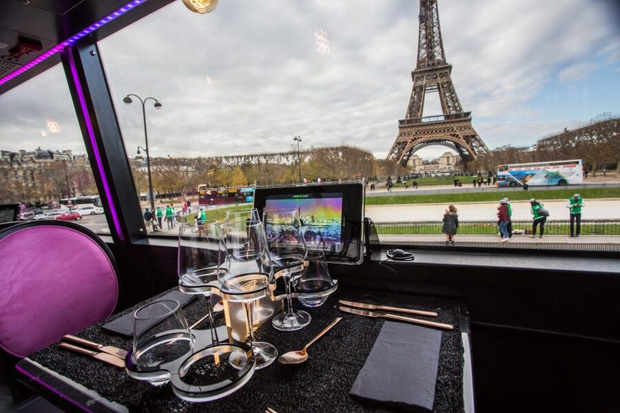 Paris: Champs Elysées Bus Toqué w/Lunch & Glass of Champagne - What arrives at the table