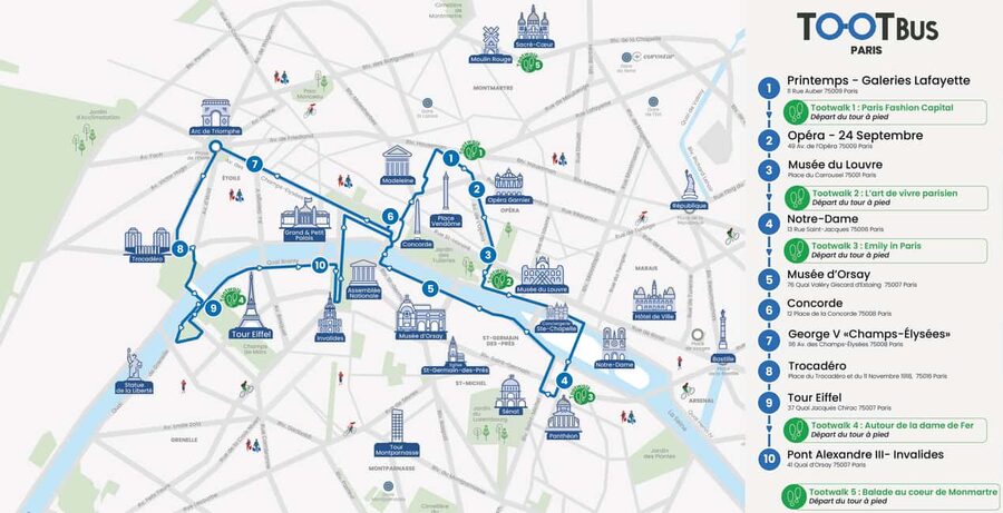 Paris: Discovery Hop-On Hop-Off and Paris by Night Tour - Key points to know before you book