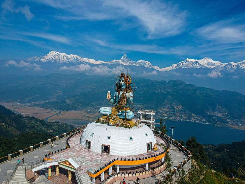 Pokhara: City Sightseeing Group Bus Tour - Pumdikot Shiva Statue and the first hilltop view