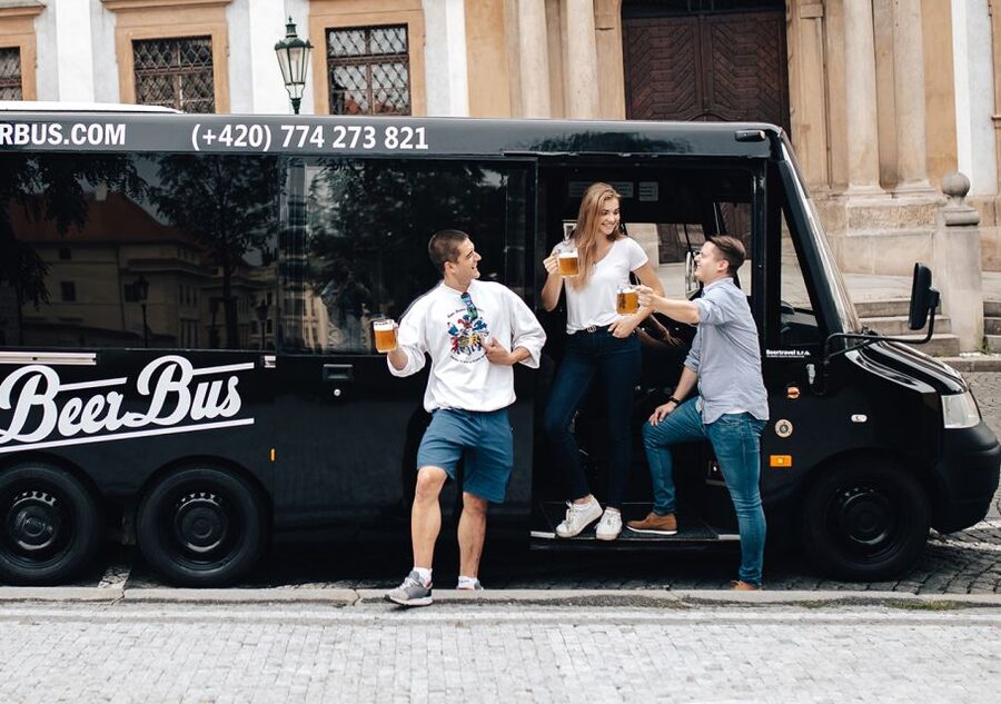 Prague: Party Beer Bus - Staropramen Brewery and the dance show