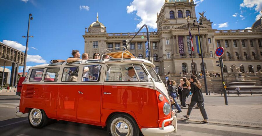 Prague: Private Sightseeing Tour in original VW Samba bus - What the 40-minute option can do for you