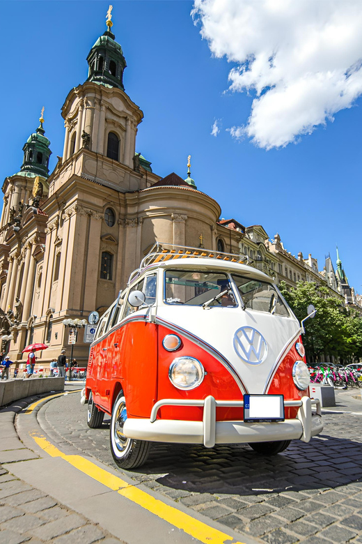 Prague: Private Sightseeing Tour in original VW Samba bus - Photo stops and the included Polaroid