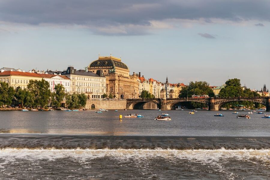 Prague: Sightseeing Dinner Cruise on Open-Top Glass Boat - The open deck is essential for photographs