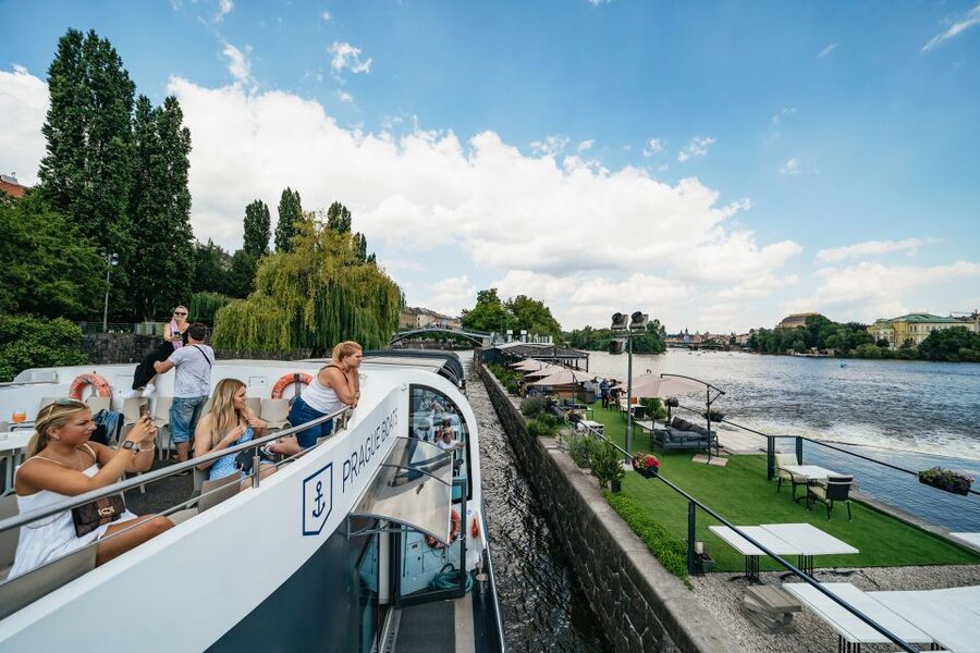 Prague: Vltava River Lunch Cruise in an Open-Top Glass Boat - Boarding at Pier 3A