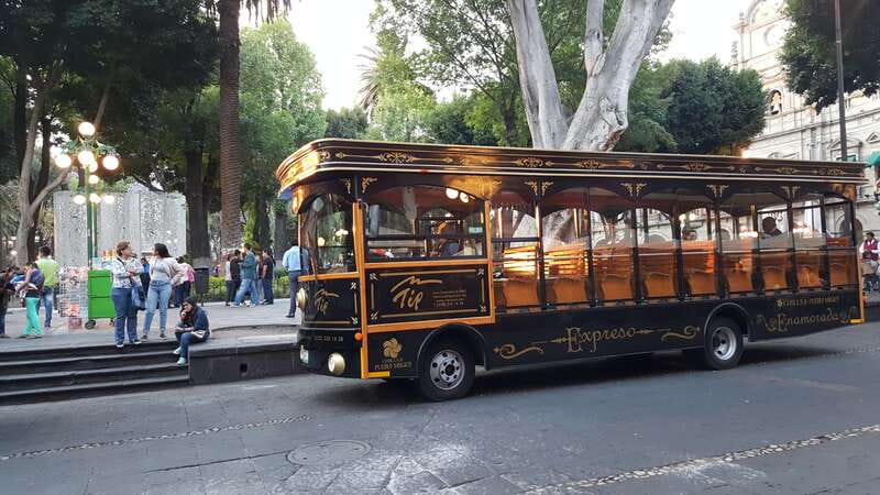 Puebla: Cholula Magical Town Tour by Double-Decker Bus - The Great Pyramid and the church on top
