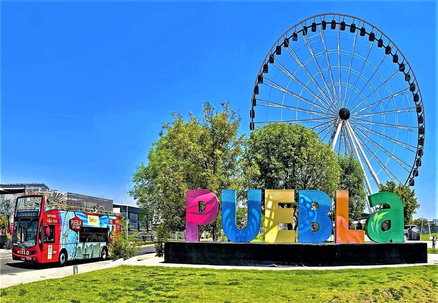 Puebla: Hop-on Hop-off City Tour and Observation Wheel - The Zócalo and Palafoxiana Library