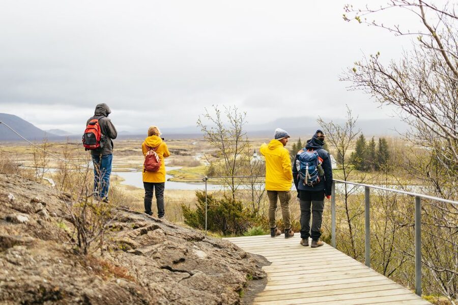 Reykjavik: Golden Circle, Crater & Blue Lagoon Minibus Tour - Geysir and Strokkur: wait for the burst