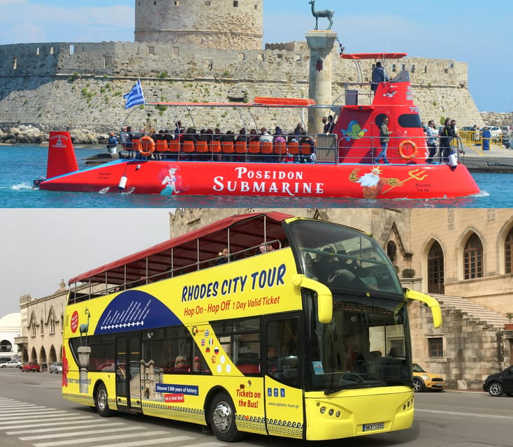 Rhodes: Combo Ticket - Hop On Hop Off Bus & Submarine Cruise - Key points to know before you book