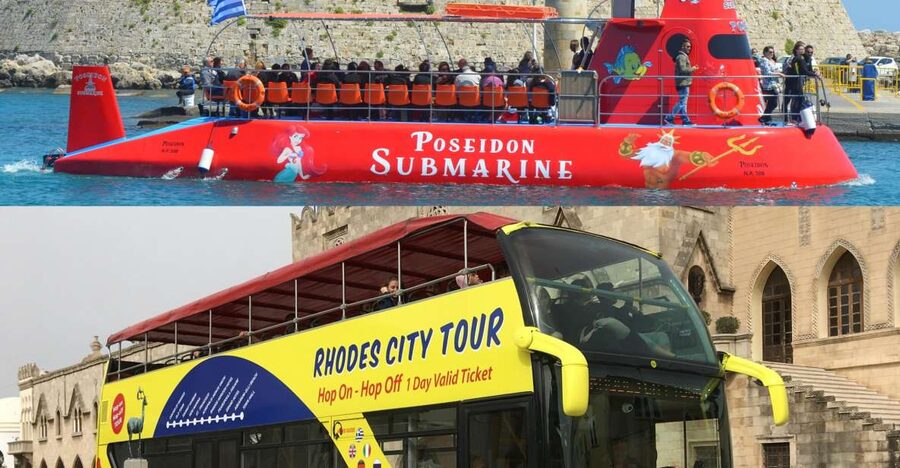 Rhodes: Hop-on Hop-off Bus and Submarine Tour - How the Rhodes bus route works
