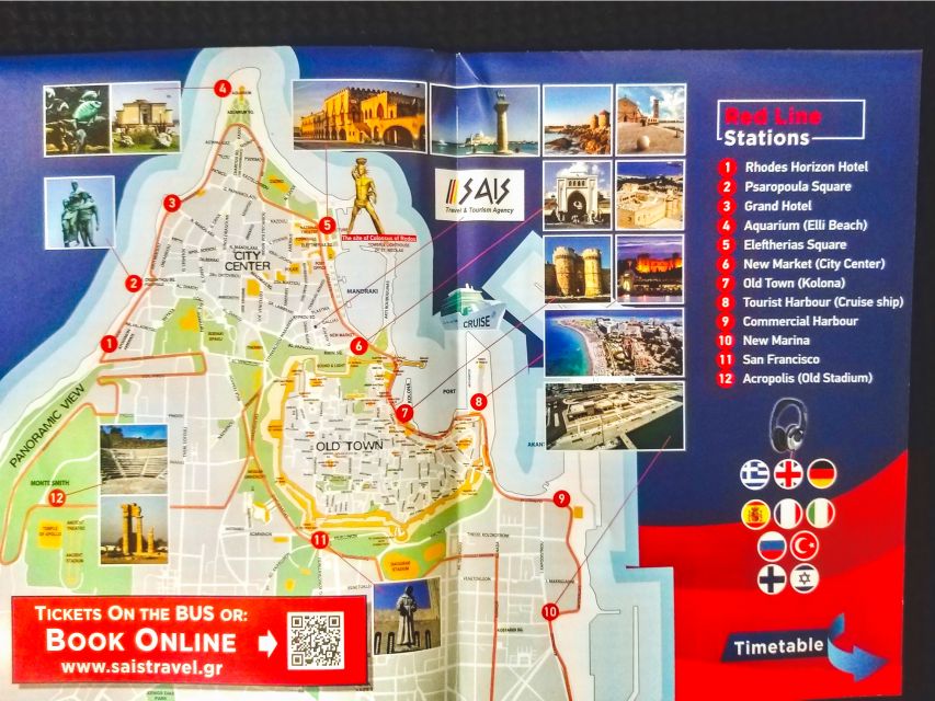Rhodes: Hop-On Hop-Off Sightseeing Bus Tour - The Harbor, New Marina, and Colossus Area