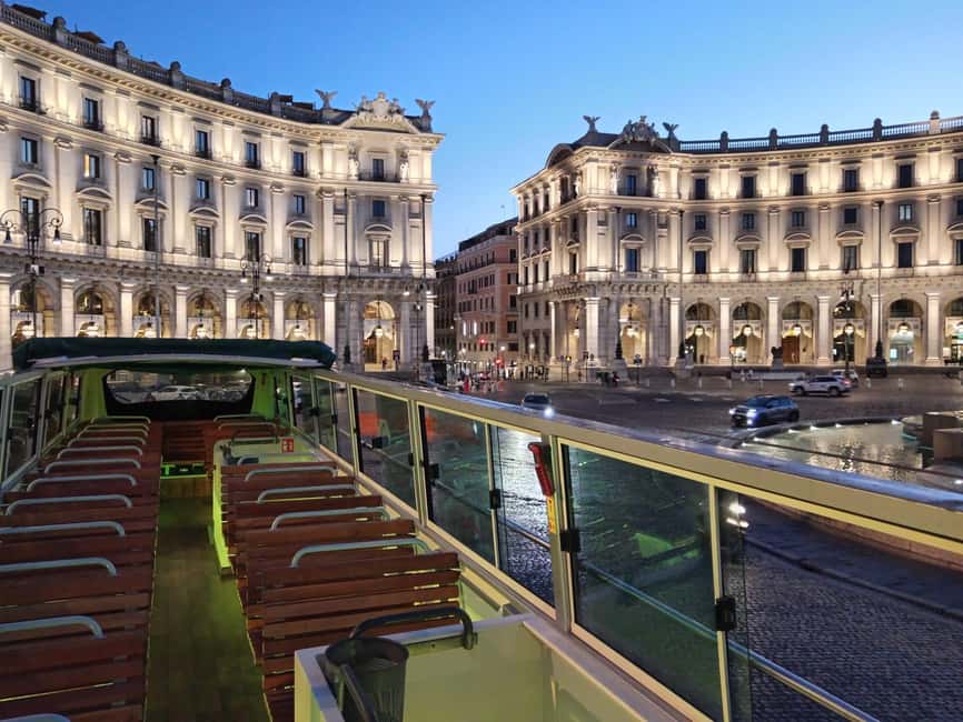Rome: Nighttime Tour by Open-Top Bus - Key points at a glance