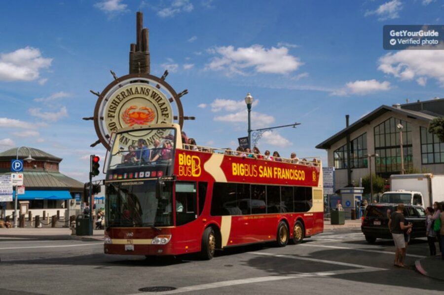 San Francisco: Alcatraz Island & 48-Hour Hop-On Hop-Off Tour - Crossing the Golden Gate Bridge by bus