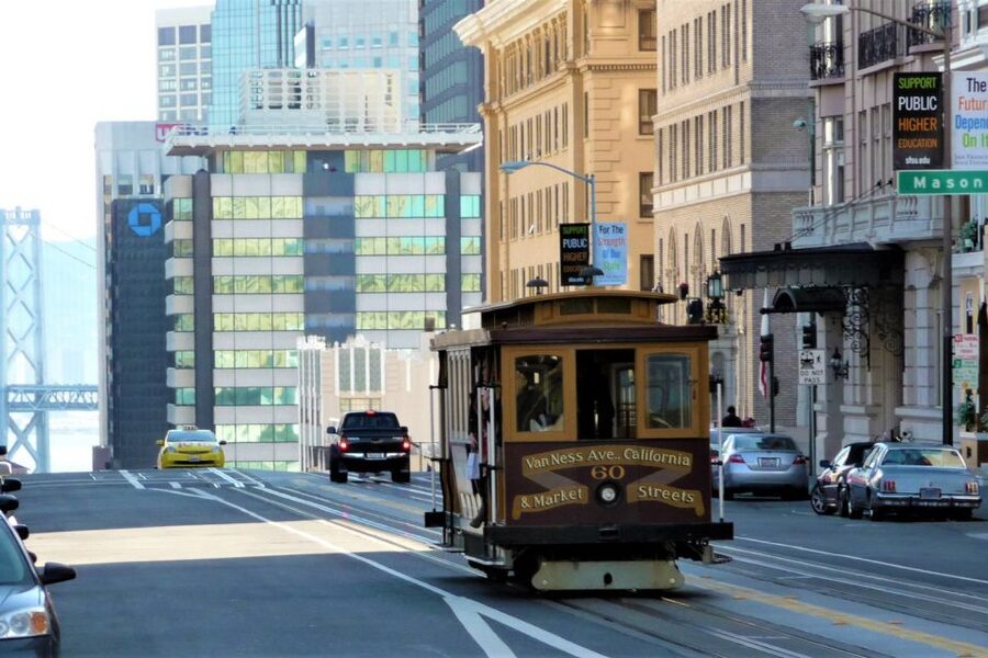San Francisco Double Decker Bus Night Tour - The return along the Embarcadero