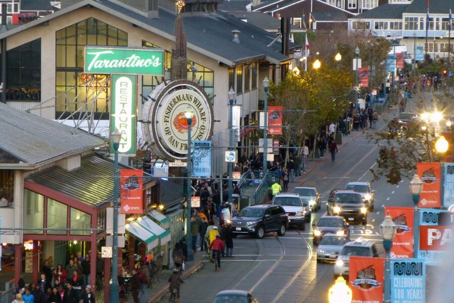 San Francisco Double Decker Bus Night Tour - Pier 39 and the first look at the waterfront